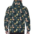 thumbnail image 7 of Naloa Dinosaur In The Space Men's Casual Hooded Collar Drawstring Hoodies Pullover Sweatshirts Casual Long Sleeve Shirts-3X-Large, 7 of 7