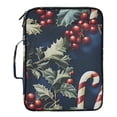 thumbnail image 2 of Haosy Accordion File Organizer Zipper Binder 500 Sheet 6-Tab Expanding File Folder Multi-Pocket 1.2 Inch 3 Ring Holly Leaves Berries Candy Canes, 2 of 7