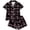 0&Black1188, variant on Lullu Girls Pajamas Cherry Print Short Sleeve Button Down Shirt Shorts PJs, Sizes 1-14