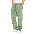 thumbnail image 7 of sususu Track Pants Men,Men's Winter Casual Trousers with Velvet Texture and Adjustable Drawstring for Comfort and Warmth - Green, 7 of 7