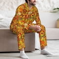 thumbnail image 5 of Wukai Thanksgiving Day Men's Long-Sleeve Pajama Set - Comfortable Sleepwear with Button-Down Shirt and Pants-X-Large, 5 of 6