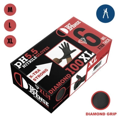

Dirt Defense 6mil Deluxe Grip Gloves 100 pack Medium