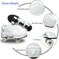 thumbnail image 6 of Roller Skate Shoes for Men, Double-Row Deform Wheel Automatic Walking Shoes, Retractable Roller Skate, Shoes with Wheels, Skating Shoes for Outdoor Fun & Fitness, 6 of 7