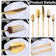 thumbnail image 5 of Jetcloudlive Juego de 20 Pzas Dorado Silverware con Patrón de Árbol de Cintura Pequeña, Vajilla de Acero Inoxidable Creativa para Hotel, Cuchillo para Carne y Tenedor, Cuchara, Tenedor de Postre, Apt, 5 of 12