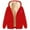 Red, variant on CFLVAEK Sherpa Fleece Lined Jackets for Women Plus Size Full Zip Hooded Jacket with Pockets Cute Heart Print Coat Thermal Winter Fleece Sweatshirts Gray XXL