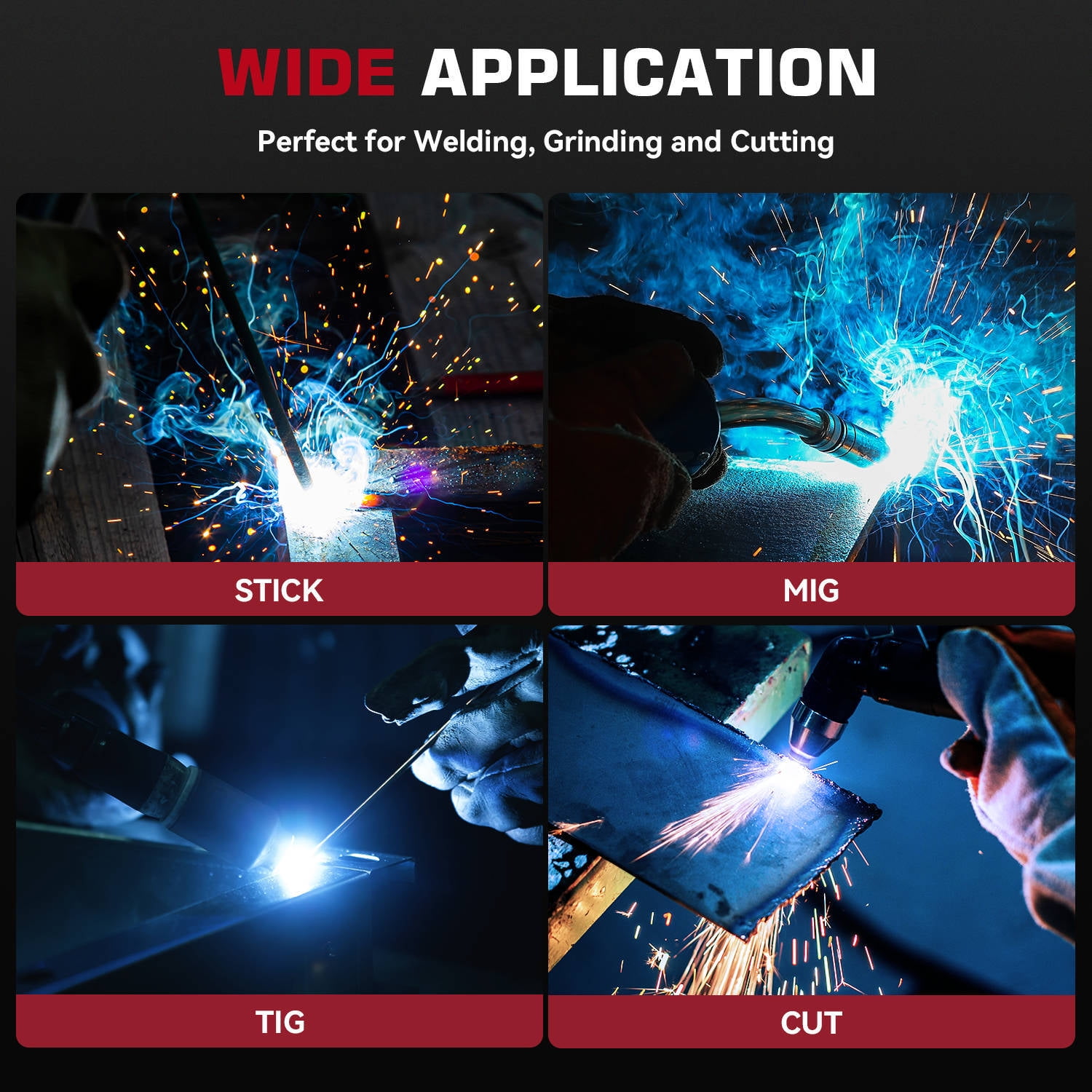 ARCCAPTAIN Auto Darkening Welding Helmet, 1/1/1/1 True Color Optical Clarity, 4 Arc Sensors 1/25000s Response, Solar Powered, Wide Shade 4/9-13, for TIG/MIG/ARC, Skeleton Knight Design