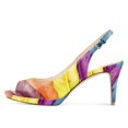 thumbnail image 2 of YDN Women Fashion High Heels Pumps Peep Toe Platform Block Slingback Sandals Shoes Size 6 Colorful, 2 of 4