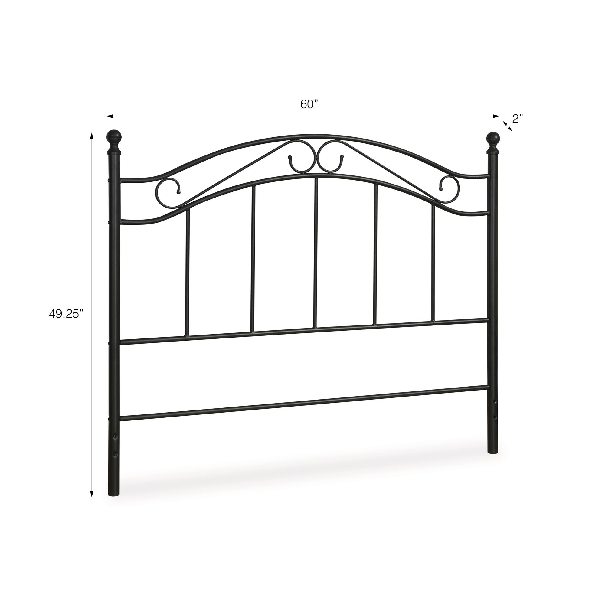 Mainstays Full/Queen Metal Headboard with Delicate Detailing, Black - image 5 of 8