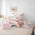thumbnail image 4 of 7 Piece Farm Sheep Queen Bedding Set,Farmhouse Animal Comforter Set with Sheets,Cute Colorful Flower Bed in a Bag Watercolor Floral Bed Set with Fitted Sheet+Flat Sheet+Pillowcases, 4 of 5
