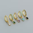 thumbnail image 4 of Pendientes de plata de ley S925 ENTASSER gota de agua diamantes lujo, 4 of 6