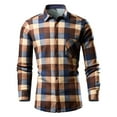 thumbnail image 6 of GigrtiJin Men's Plus Size Striped Shirt Long Sleeved Loose Casual Button down Plaid Shirts Comfy Loose Cardigan Tops, 6 of 6