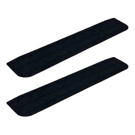 2 Pack 1" Rubber Threshold Ramp Wheelchair Ramp 2000 lbs Load Capacity Curb Ramps Anti-Slip Surface for Doorway Driveway Indoor Outdoor Use with 1 Channel Weighs 7.2lbs