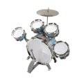 thumbnail image 4 of Kids Jazz Drum Set, 7 Drums Sound Educational Educational Educational Kit Drum Drum Kit Estructura Profesional Con taburetes Durante 3 Años Ariba, 4 of 7