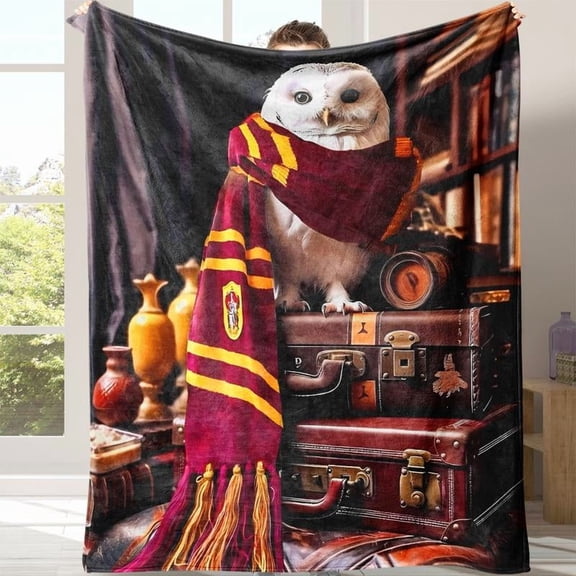 Harry Potter Flannel Blanket Soft Comfortable Nap Office School Home Picnic Travel Gift, New Style Flannel Blanket for All Occasions, Personalized Flannel Blanket