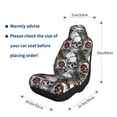 thumbnail image 4 of Naloa Skulls Roses Car Seat Covers 2PCs Front Car Seat Covers Universal fit for Most Cars SUVs and Trucks - 2 PCS, 4 of 5