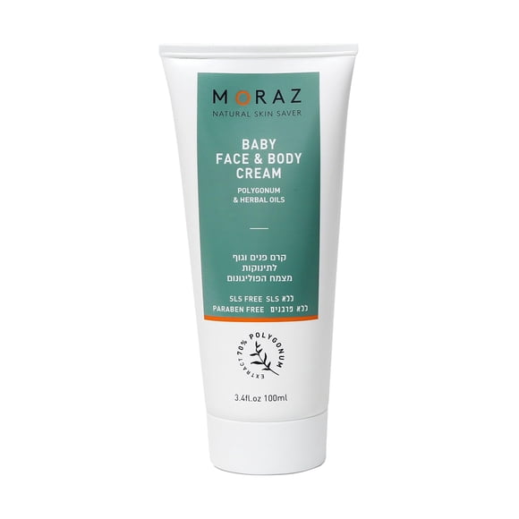 Crema para la cara y el cuerpo del bebé de Moraz para niños - Crema de 3,4 oz