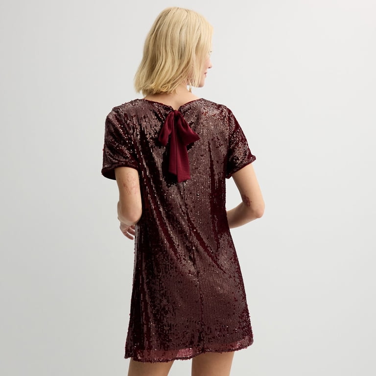 blue dress for baby girl Maddy One-Shoulder Sequin Mini Dress