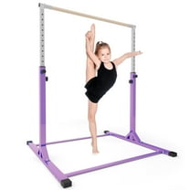 Ainfox Kip Bar Adjustable Height Fitness Gymnastics Training Bar Horizontal Kip Bar for Kids, Purple