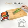 thumbnail image 2 of JS Gourmet - Bamboo Cutting Board with Sliding Tray, 2 of 7
