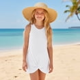 thumbnail image 2 of Teen Swimsuit Cover Up Casual Sleeveless Twist Front Girls Swim Dresses 13-14 Years Bathing Suit Girl, 2 of 7