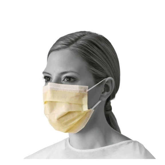 Isolation Face Masks with Earloops,Yellow