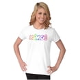 thumbnail image 4 of XOMG POP Neon Glow Rainbow Logo Women's Graphic T Shirt Tees Brisco Brands M, 4 of 5
