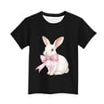thumbnail image 5 of Camiseta de Manga Corta Crop Top para Niños de Pascua de Manga Corta Impresa con Suave 95% Poliéster 5% Spandex, Cuello Redondo Casual Versátil Top para Niños Diario, 5 of 5