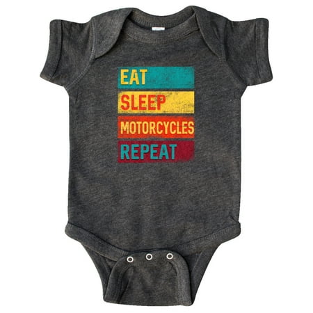 

Inktastic Eat Sleep Motorcycles Repeat Gift Baby Boy or Baby Girl Bodysuit