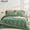 Green, variant on YEPCLUB King Size Comforter Set, 7-Piece Bed in a Bag, Ultra Soft Reversible All Season Bedding Set with Sheets, Pillowcases & Shams, Black and Red