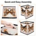 thumbnail image 4 of Butterfly Large Capacity Foldable Toy Box Storage Bin Storage Baskets with Handle 10.8"x10.5"x10.6, 4 of 6