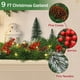 thumbnail image 4 of Guirnalda de cedro de Navidad de 9 pies con 50 luces | Ratán Verde Falso Realista, Piña y Fruta Roja | Acento Artificial Decorativo para Chimenea, Escalera, Puerta | 2.2lbs, 106in de largo, 4 of 8