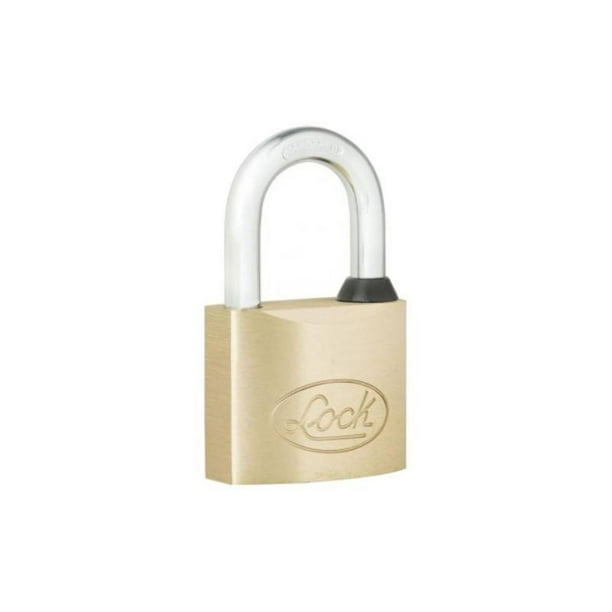 Candado De Acero Corto Llave Estándar 32mm Latonado L22s32el L.O.C.K. L20S40BB