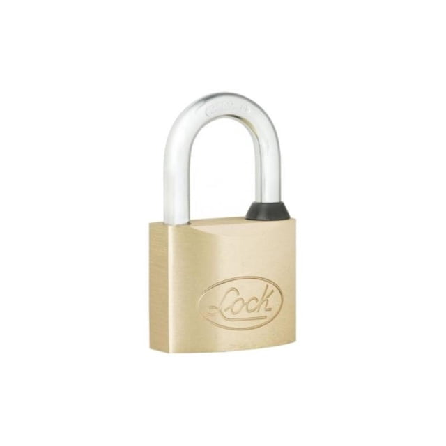 Candado De Acero Corto Llave Estándar 32mm Latonado L22s32el L.O.C.K. L20S40BB