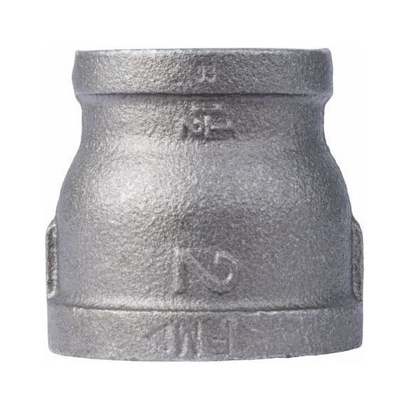 1 Pc, Stz Industries 2 In. Fip Each X 1-1/2 In. D Fip Black Malleable Iron Reducing Coupling