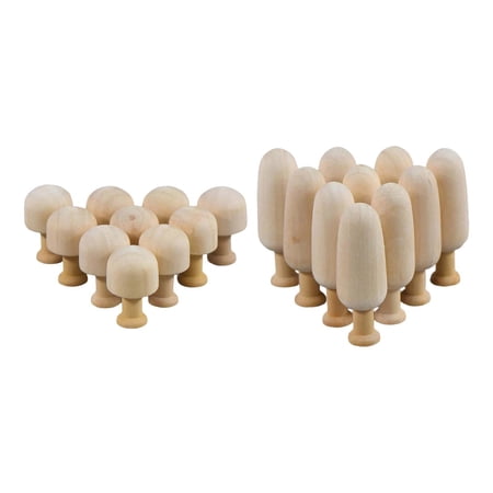 20 Pieces Blank Graffiti Unfinished Wooden Ornaments for Office Desk Gift