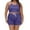 Blue, variant on RMGVDSD Plus Size Floral Print Casual Tank Top And Shorts Set For Women Comfortable Summer Outfit Relaxed Fit Loungewear Sets
