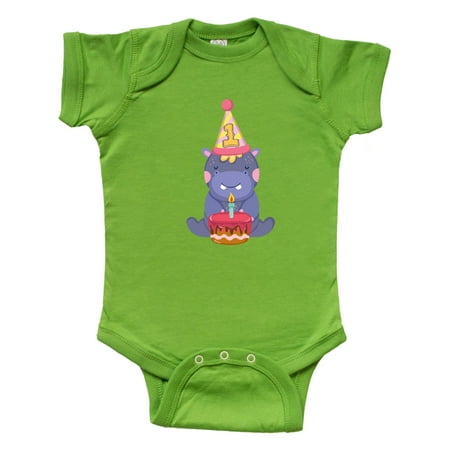 

Inktastic Hippo 1st Birthday Gift Baby Boy or Baby Girl Bodysuit