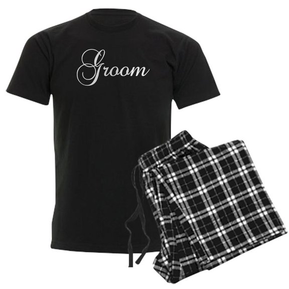 CafePress - Groom Dark Pajamas - Men's Dark Pajamas