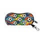 thumbnail image 2 of Funda para gafas con temática de fútbol, clip mosquetón, cierre de cremallera, material de neopreno suave, tamaño compacto, ideal para gafas de sol, gafas graduadas, llaves y accesorios pequeños., 2 of 6