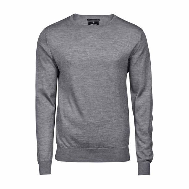 Tee Jays - Jersey de punto con cuello redondo para hombre (Gris claro) Tee Jays UTBC3827_lightgrey