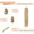 thumbnail image 2 of MY-LADY 100% Human Hair Extensions Remy Real Natural Hair Hairpiece Mirco Ring Tubes Hair Thick Micro Loop Extensions Hair for Women 16inch #18P613 Ash Blonde & Bleach Blonde, 2 of 8