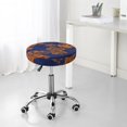 thumbnail image 7 of Daiia Golden Maple on Navy Blue Stool Covers Round,Round Bar Stool Covers Waterproof Bar Chair Covers Washable Stool Cushion Slipcover for 12-14 Inch Chair-14 inch, 7 of 7