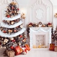 thumbnail image 2 of TETOU 32.8Ft Christmas Tinsel Garland Metallic Twist Red Green White Hanging Garland Wedding Birthday Decor, 2 of 7