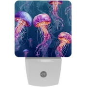 Jellyfish LED Square Night Lights - Stylish and Energy-Efficient Room Lighting Solution with Soft Glow - for Bedside Reading and Relaxation
