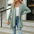 thumbnail image 5 of qolati 2023 Fall Cardigan for Women Trendy Solid Color Cable Knit Open Front Cardigans Jackets Lightweight Casual Loose Flowy Sweater Outwear, 5 of 7