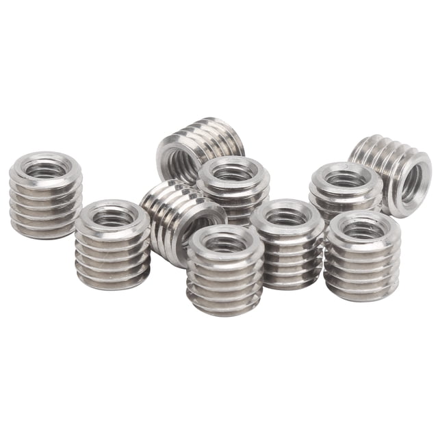 Outil de Réparation de Filetage, 10 Pcs Inserts de Filetage Mâles en Acier Inoxydable Réduisant l'Écrou Inserts de Filetage Haute Capacité