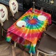 thumbnail image 2 of Colorful Rainbow Tie Dye Spiral Pattern Rectangle Tablecloth 60"x102",Waterproof Polyester Rectangle Table Cloth, Wipeable Spillproof Polyester Tablecloth for Dining, Camping, Indoor and Outdoor, 2 of 6