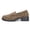 Leopard, variant on Women's Stylish Slip-On Loafers Wide Width Walking Shoes with Leopard Print and Decorative Metal Buckle Casual Work Flats for All-Day Comfort