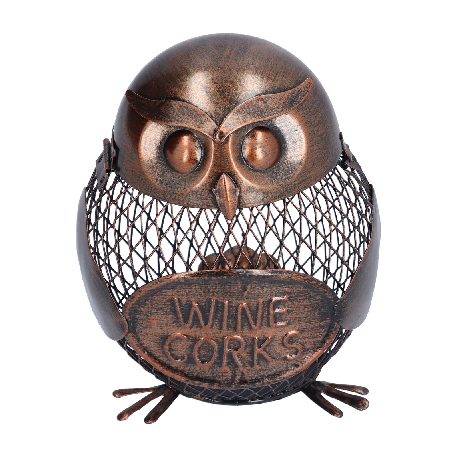 Bank Box Money Piggy Coin Shaped Metal Owl Saving Figurine Iron Home Decor Gift 
