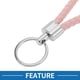 thumbnail image 3 of Llavero para Automóvil Unique Bargains Llavero Universal con Anillo para Llaves de Fob para el Hogar Aleación de Zinc Tono Plateado Rosa 2 Pcs, 3 of 6